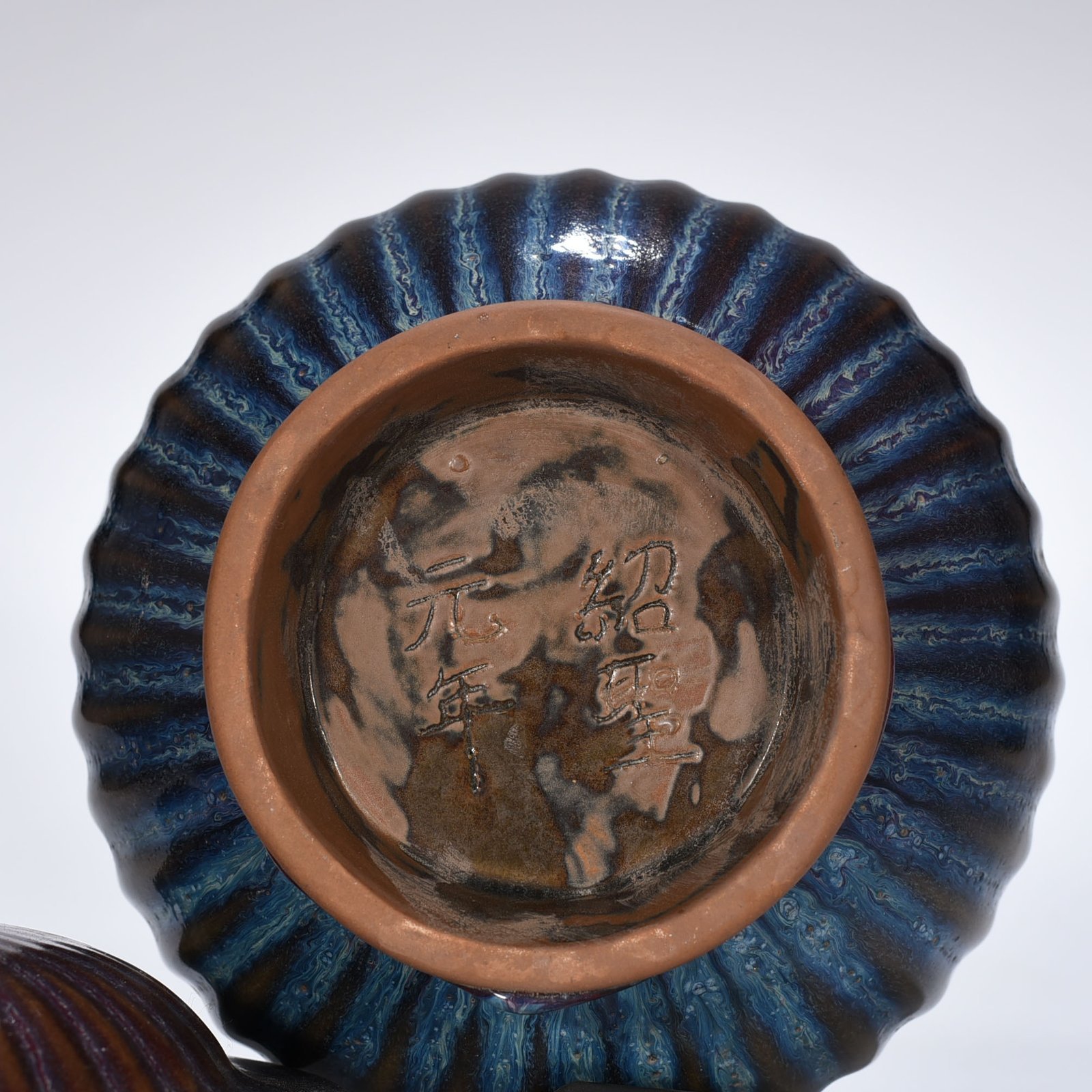 Song Dynasty Jun kiln Shaosheng first year kiln modified fluted general jar