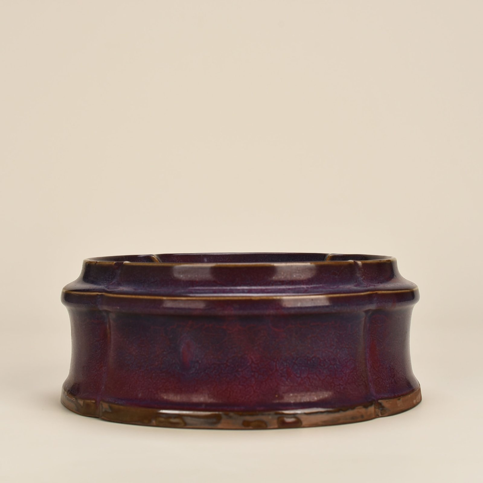 Song Dynasty Jun Kiln Shaosheng Year rose purple glaze set box pen washer lamp holder