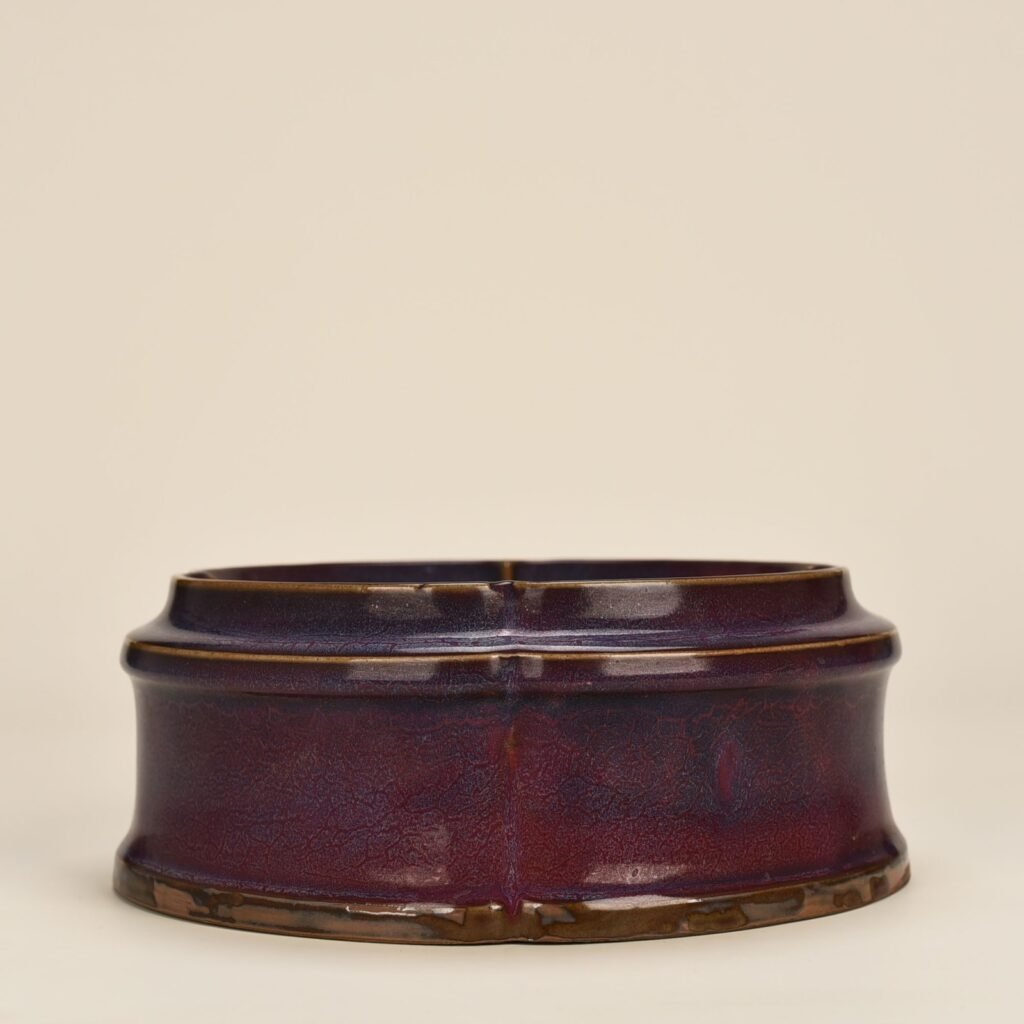 Song Dynasty Jun Kiln Shaosheng Year rose purple glaze set box pen washer lamp holder