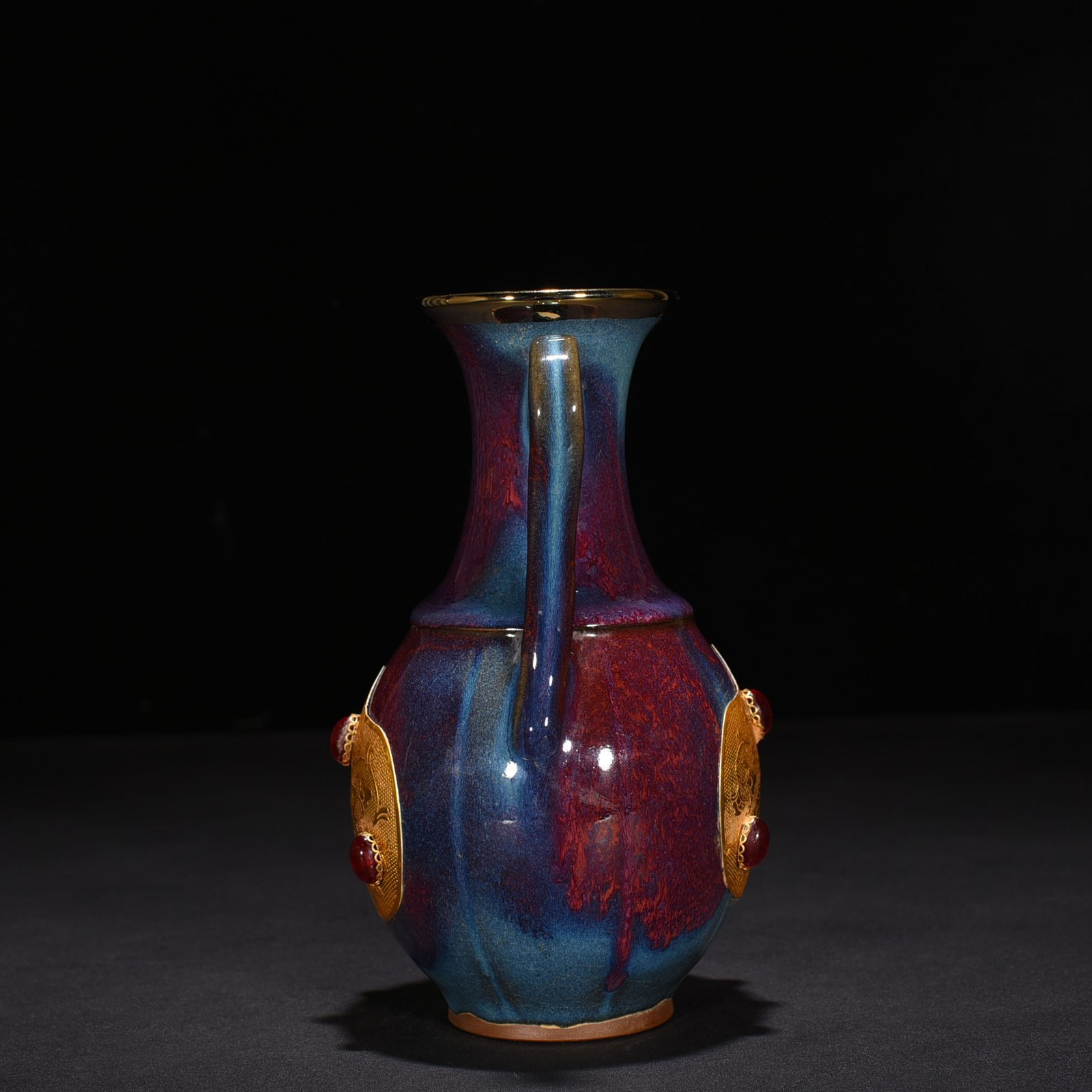 Song Dynasty Jun kiln Yaobao rose purple glaze ewer inlaid