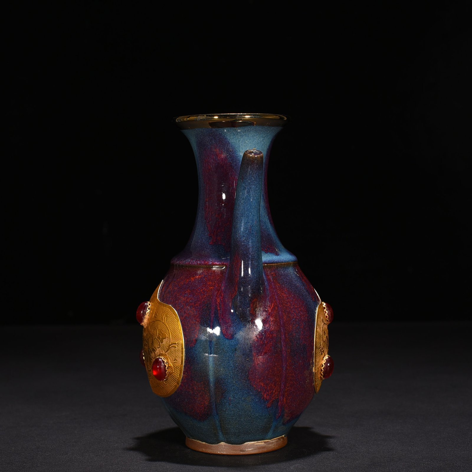 Song Dynasty Jun kiln Yaobao rose purple glaze ewer inlaid