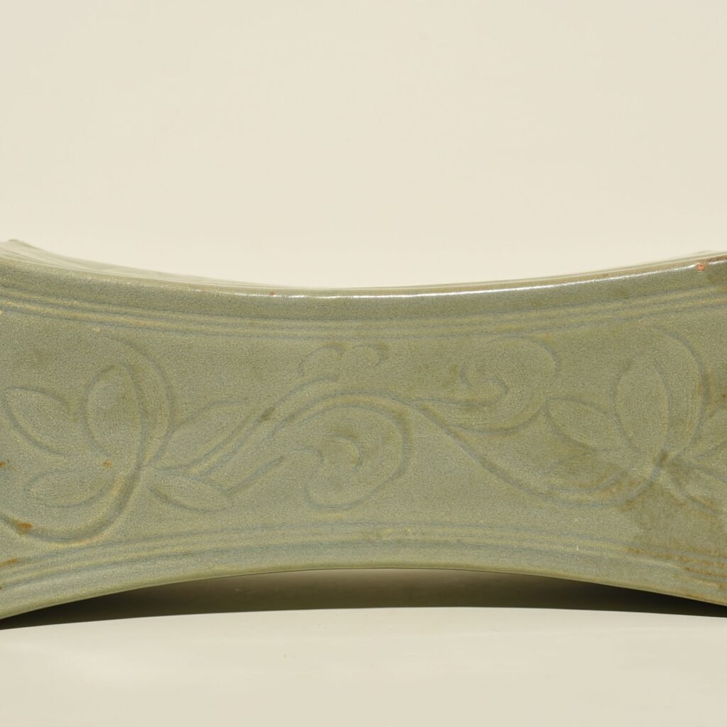 Song Dynasty  Longquan Kiln Carved Flower Pattern Square Pillow