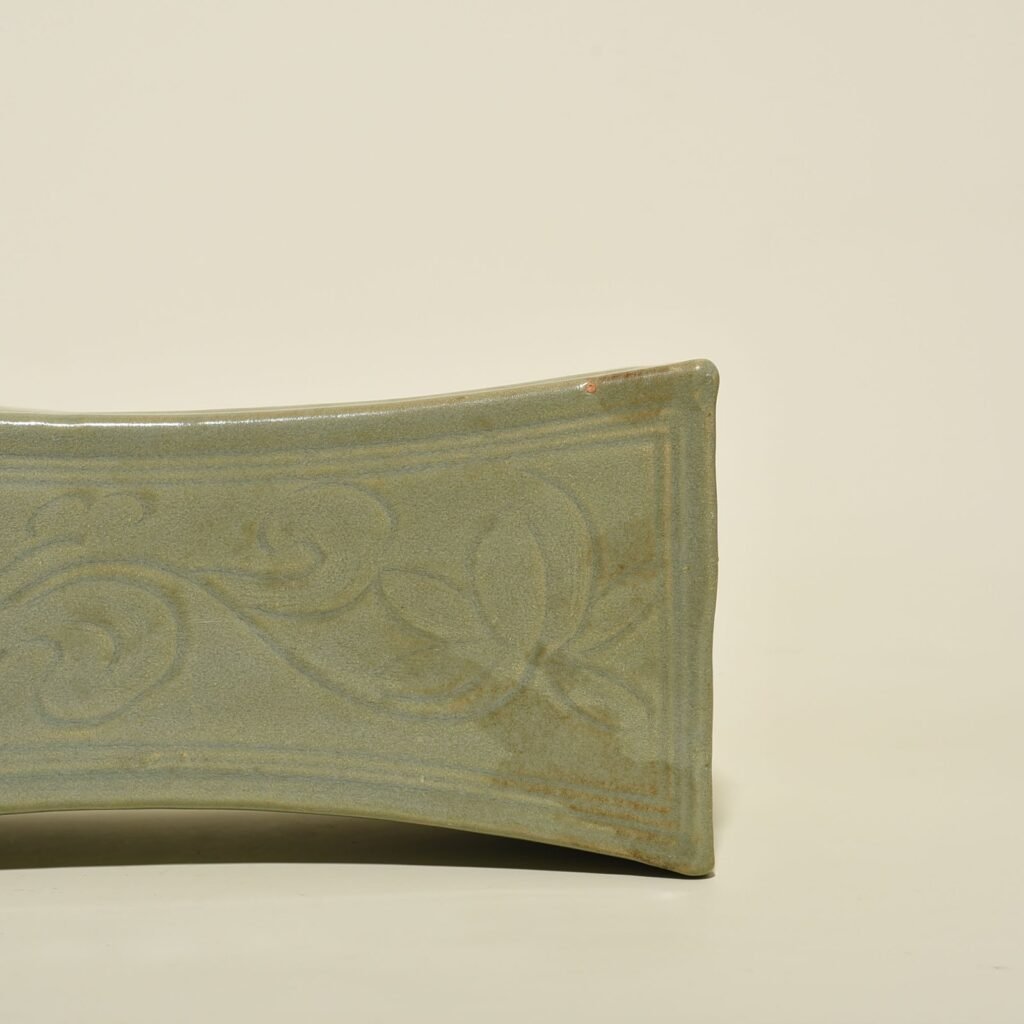 Song Dynasty  Longquan Kiln Carved Flower Pattern Square Pillow