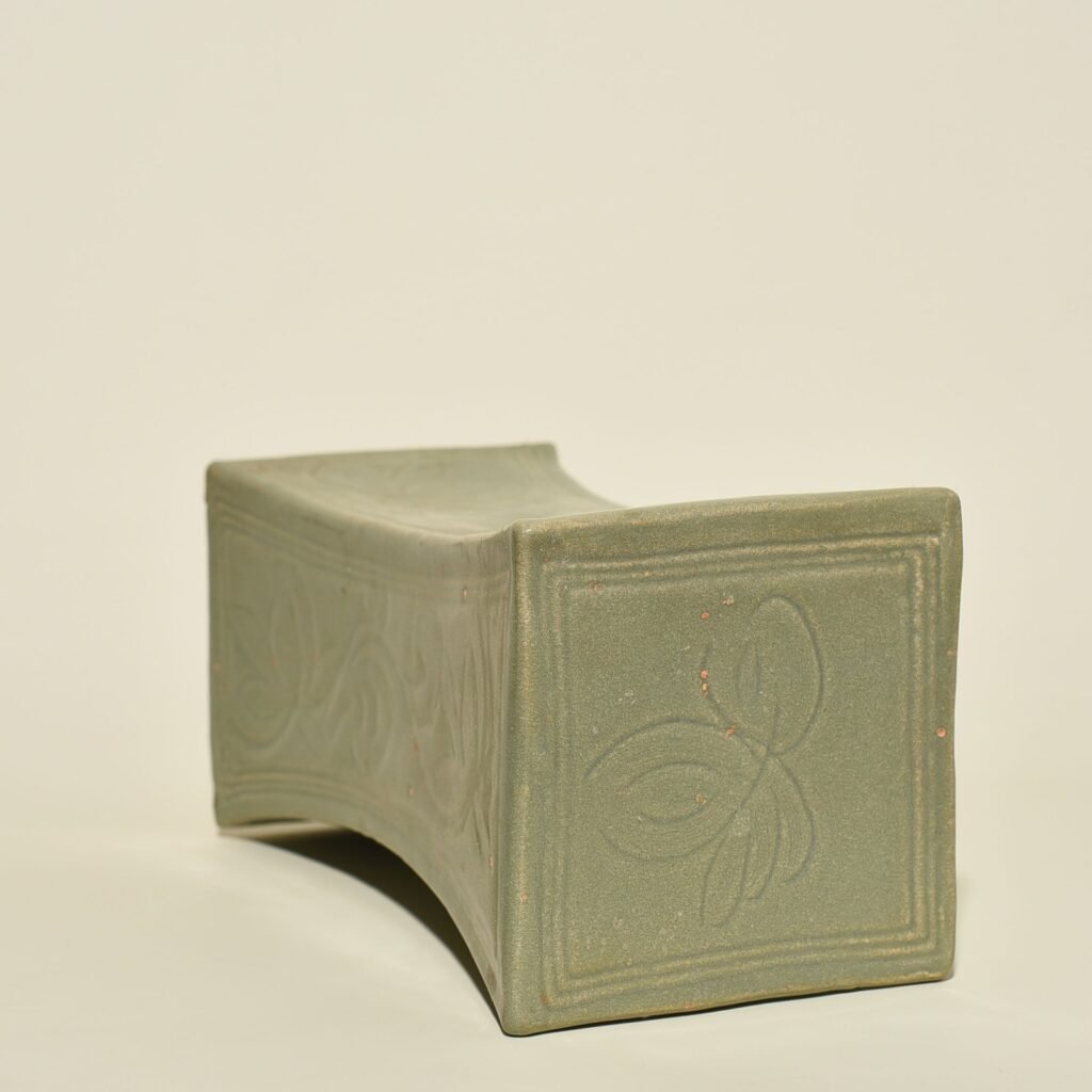 Song Dynasty  Longquan Kiln Carved Flower Pattern Square Pillow