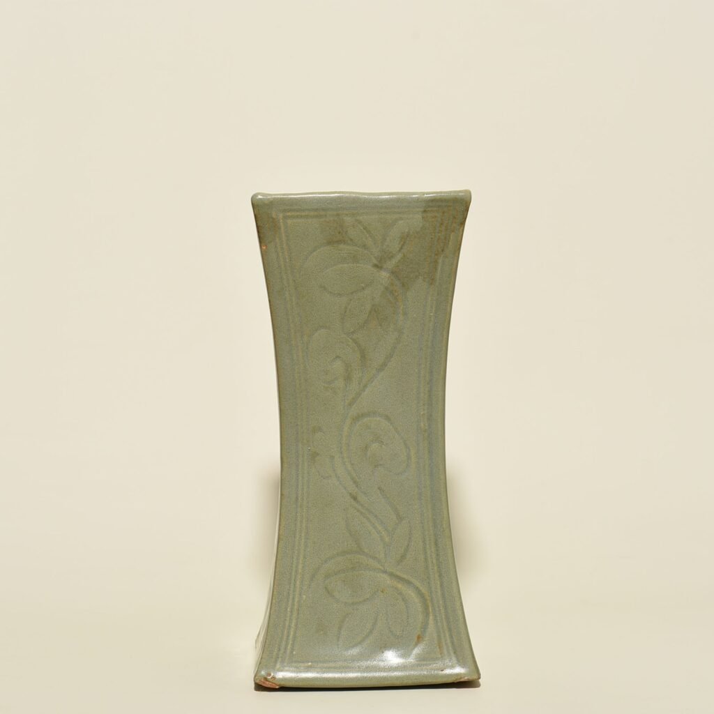 Song Dynasty  Longquan Kiln Carved Flower Pattern Square Pillow