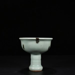 Song Dynasty Longquan kiln plum celadon dotted tall bowl