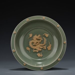 Song Dynasty Longquan kiln plum celadon plate