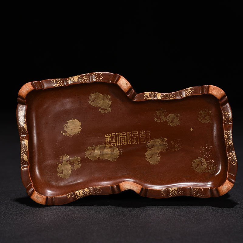 Qing Dynasty Qianlong bronze glaze double bottle