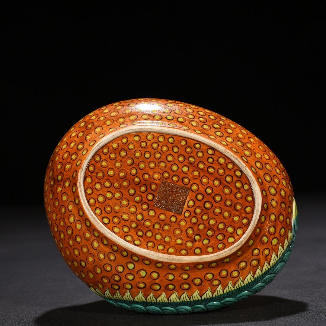 Qing Dynasty Qianlong  Bronze Glazed Lion Brush Wash