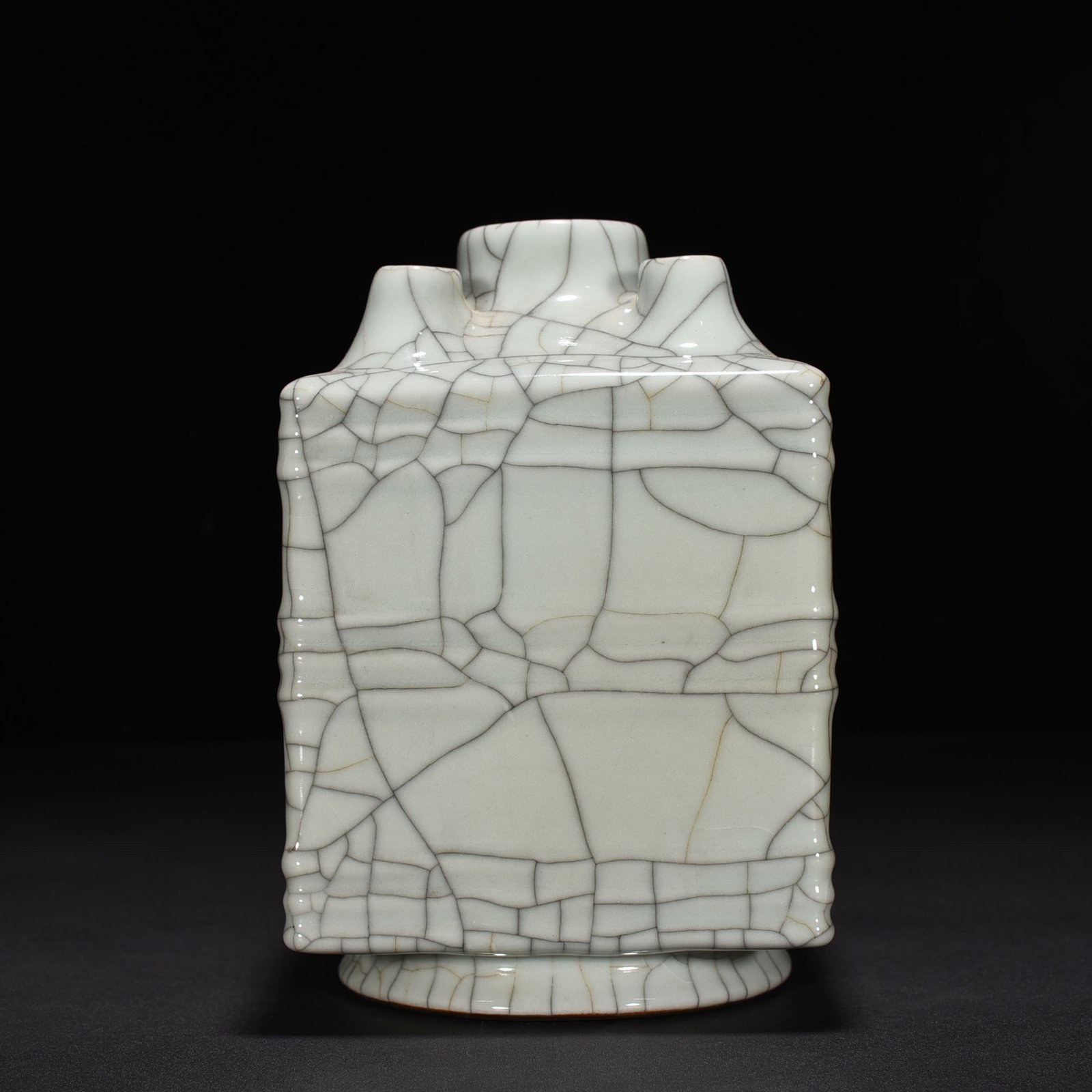Qing Dynasty Qianlong official glaze five-tube square vase