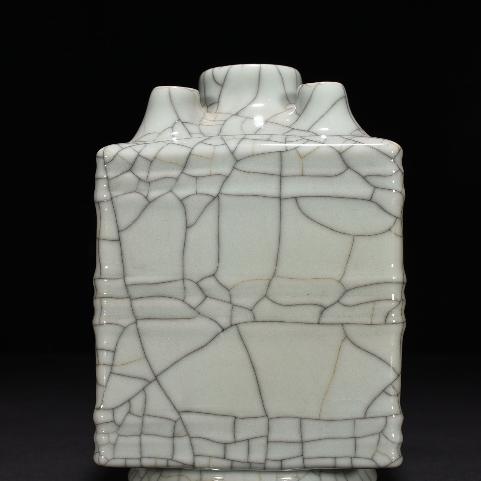 Qing Dynasty Qianlong official glaze five-tube square vase