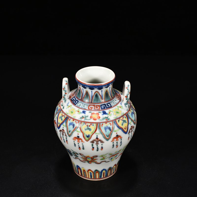 Qing Dynasty Qianlong Doucai Buddhist Eight-Treasure  Zun