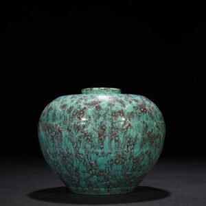 Qing Dynasty Qianlong furnace Jun glazed apple statue