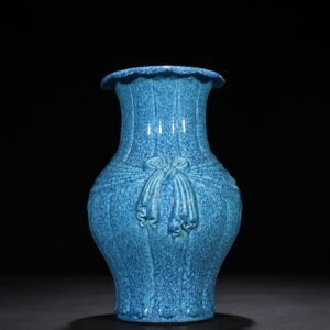 Qing Dynasty Qianlong furnace Jun glazed brocade vase
