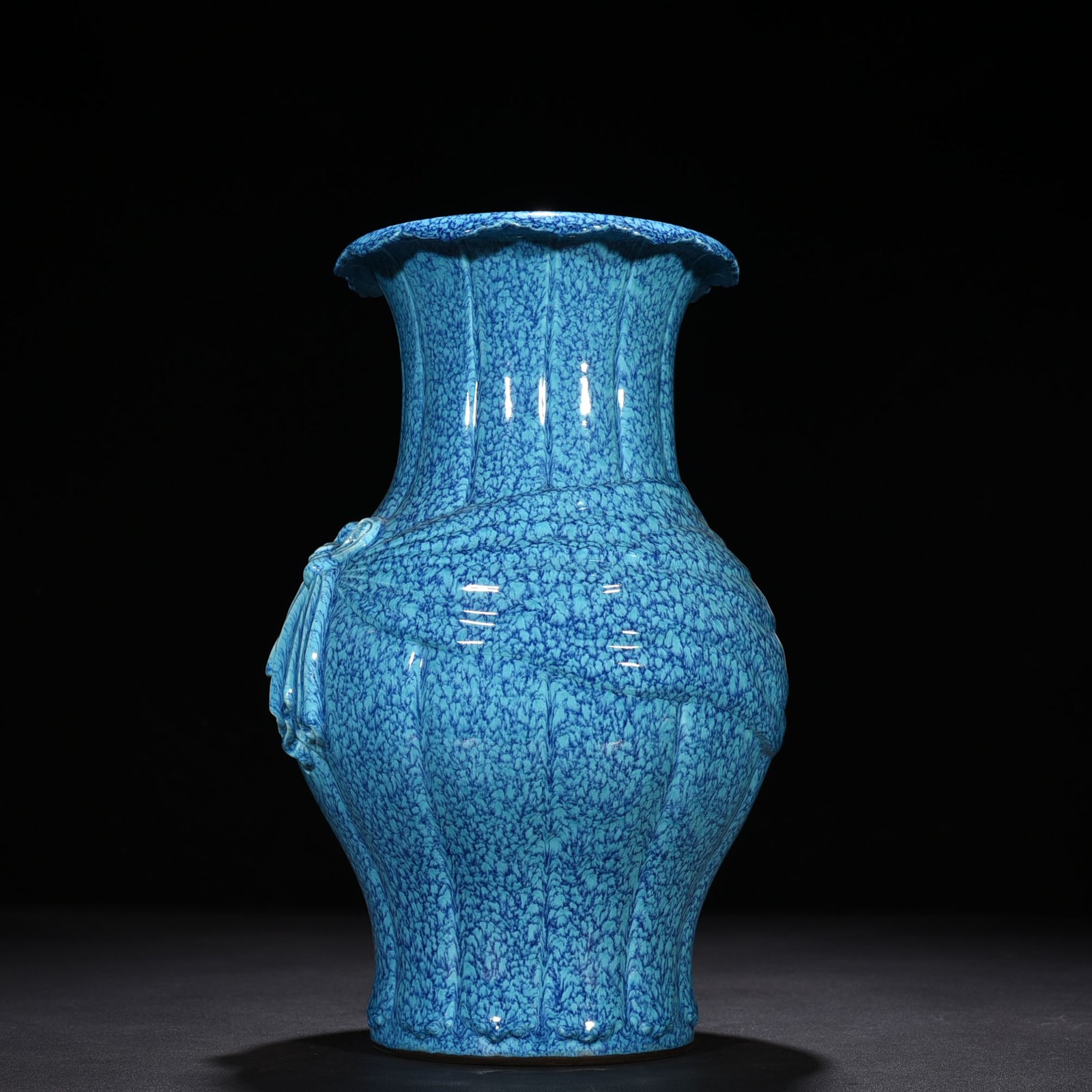 Qing Dynasty Qianlong furnace Jun glazed brocade vase