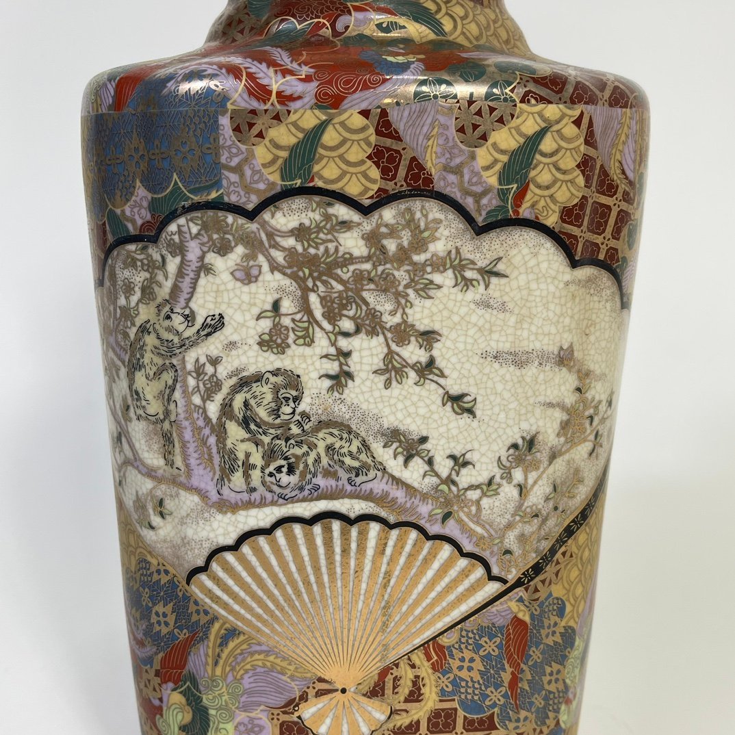 Qing Dynasty Qianlong enamel vase with flower and bird patterns