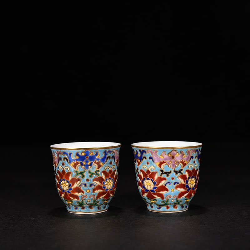 Qing Dynasty Qianlong porcelain body enamel cup with branches