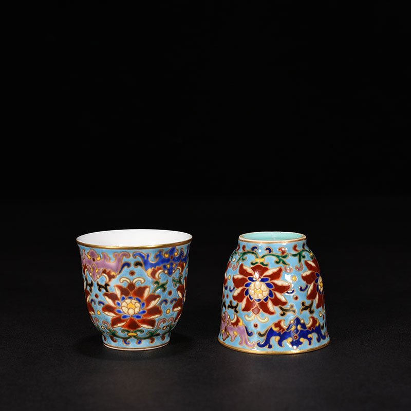 Qing Dynasty Qianlong porcelain body enamel cup with branches
