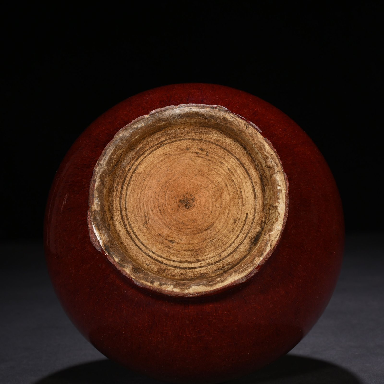 Qing Dynasty Qianlong period of the Red-glazed gourd vase