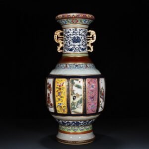 Qing Dynasty Qianlong Pastel Porcelain King and Mother