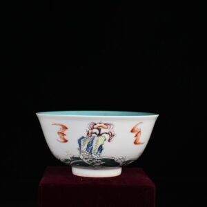 Qing Dynasty Qianlong Pastel Fushan Shouhai Pattern Bowl