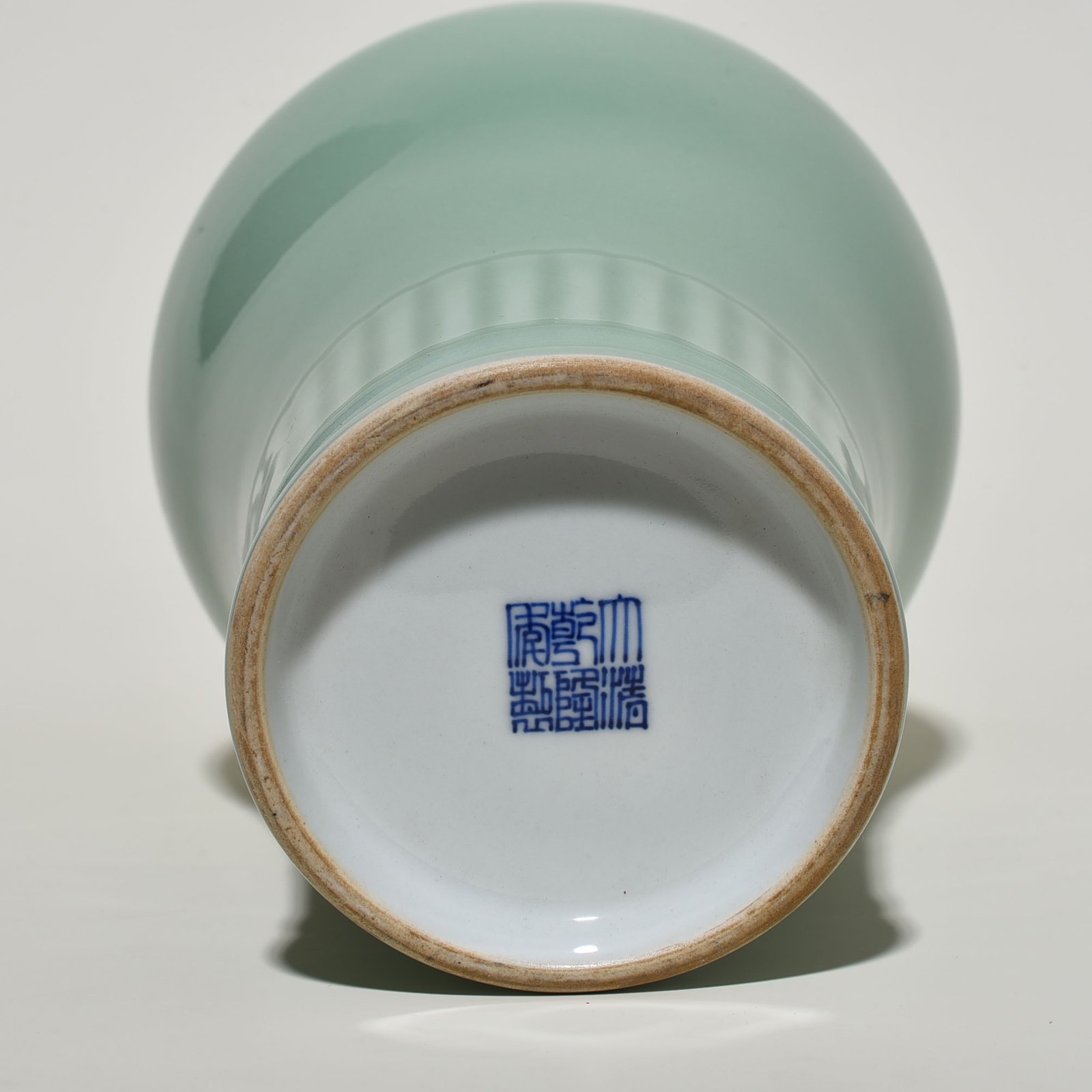 Qing Dynasty Qianlong pink celadon glaze amphora
