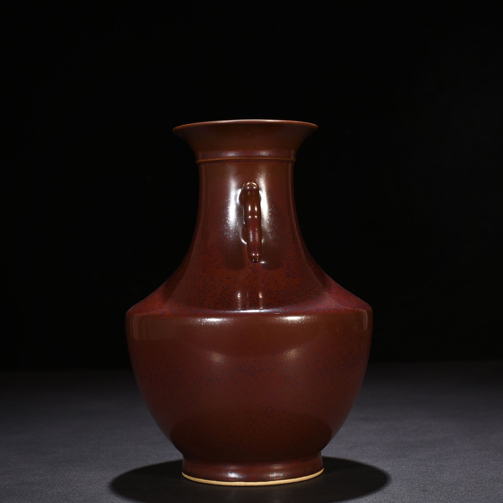 Qing Dynasty Qianlong Purple gold glaze amphora