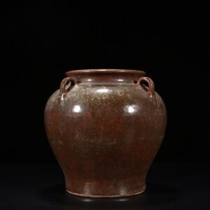 Qing Dynasty Qianlong Purple-gold Glazed Four Series Jar