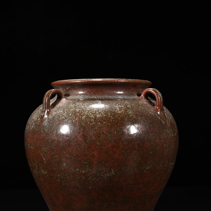 Qing Dynasty Qianlong Purple-gold Glazed Four Series Jar