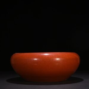 Qing Dynasty Qianlong Purple Gold Glazed Round Wash