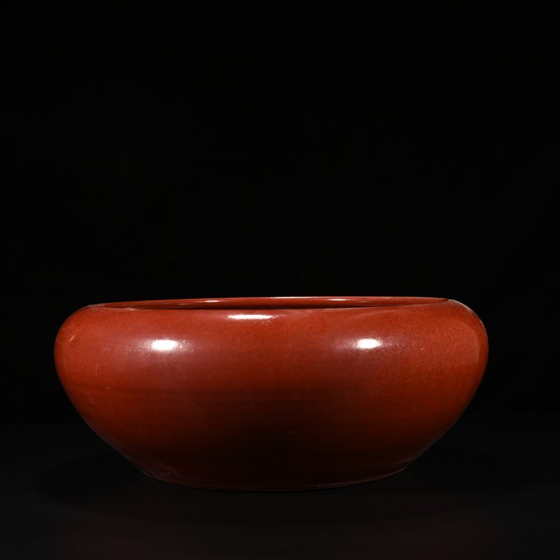 Qing Dynasty Qianlong purple gold glaze large brush wash