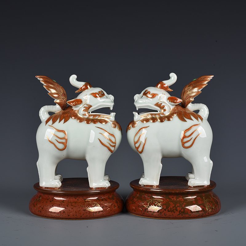 Qing Dynasty Qianlong purple gold glaze and gold suanni