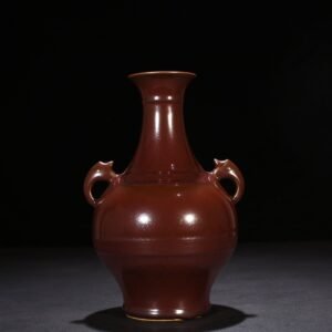 Qing Dynasty Qianlong Purple Gold Glazed Amphora
