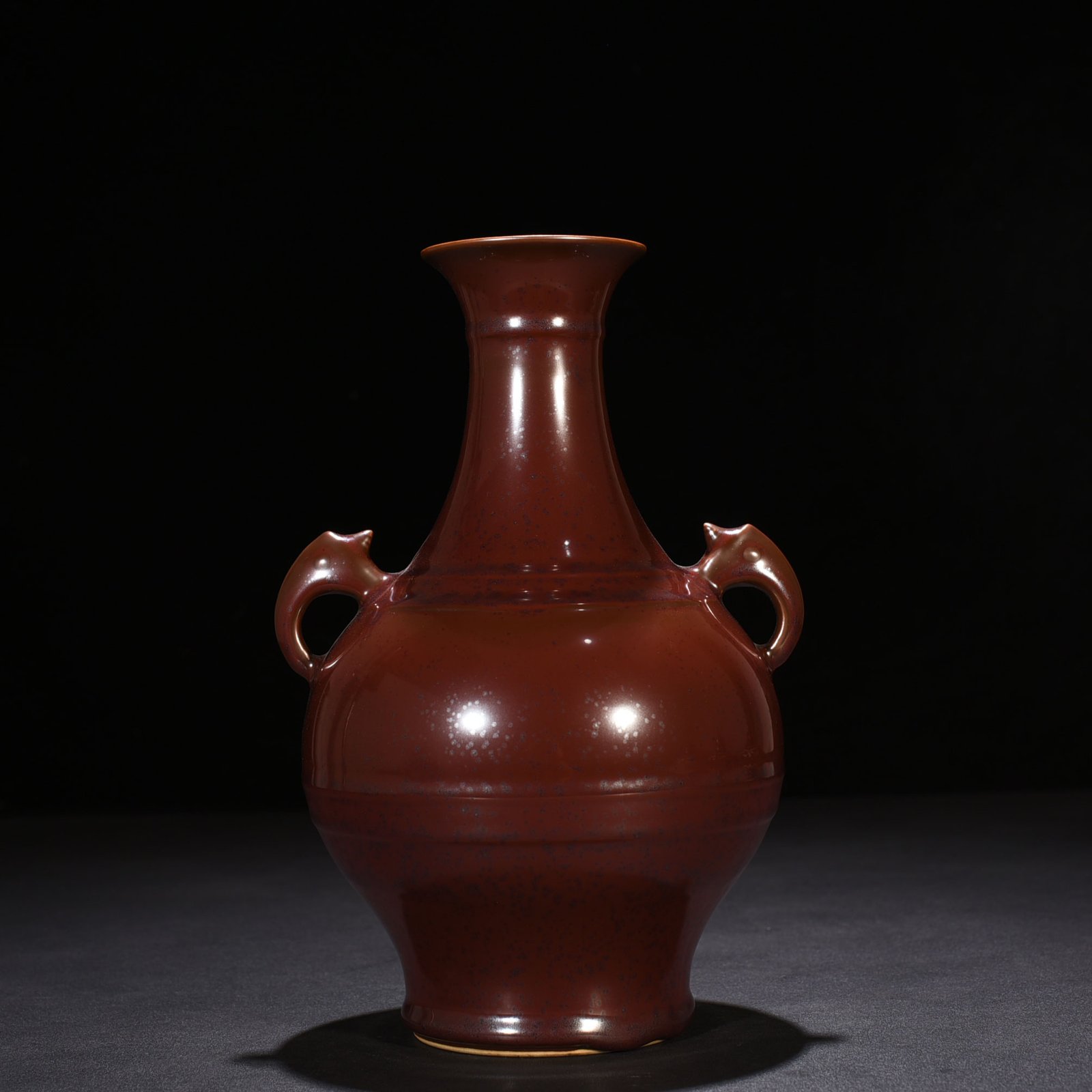 Qing Dynasty Qianlong Purple Gold Glazed Amphora
