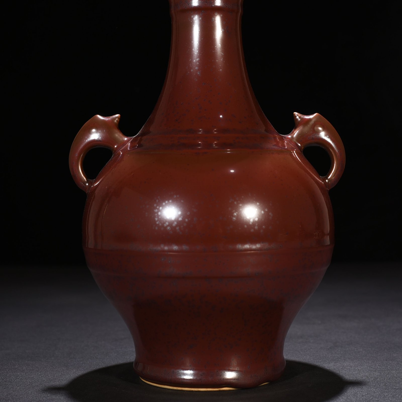 Qing Dynasty Qianlong Purple Gold Glazed Amphora