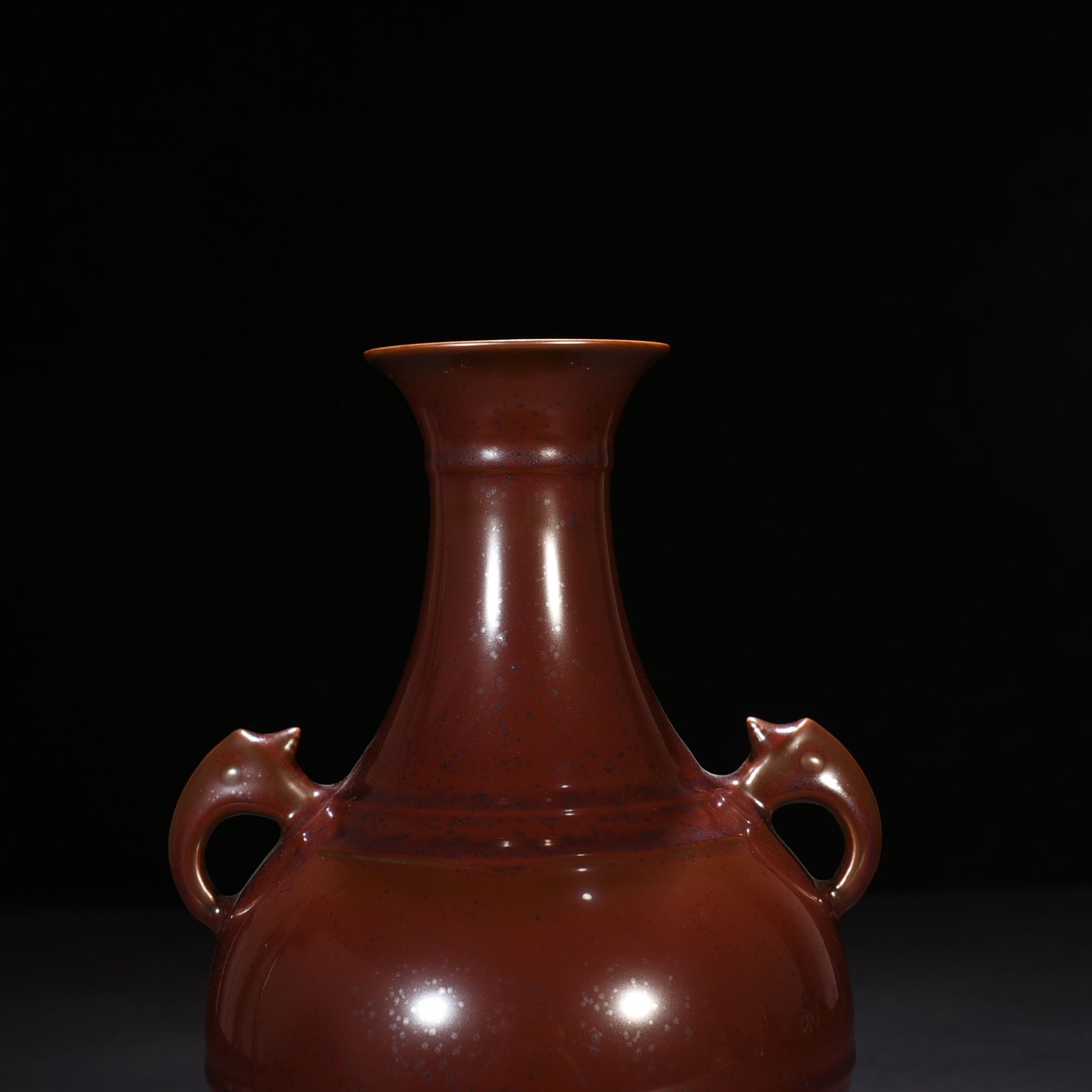 Qing Dynasty Qianlong Purple Gold Glazed Amphora