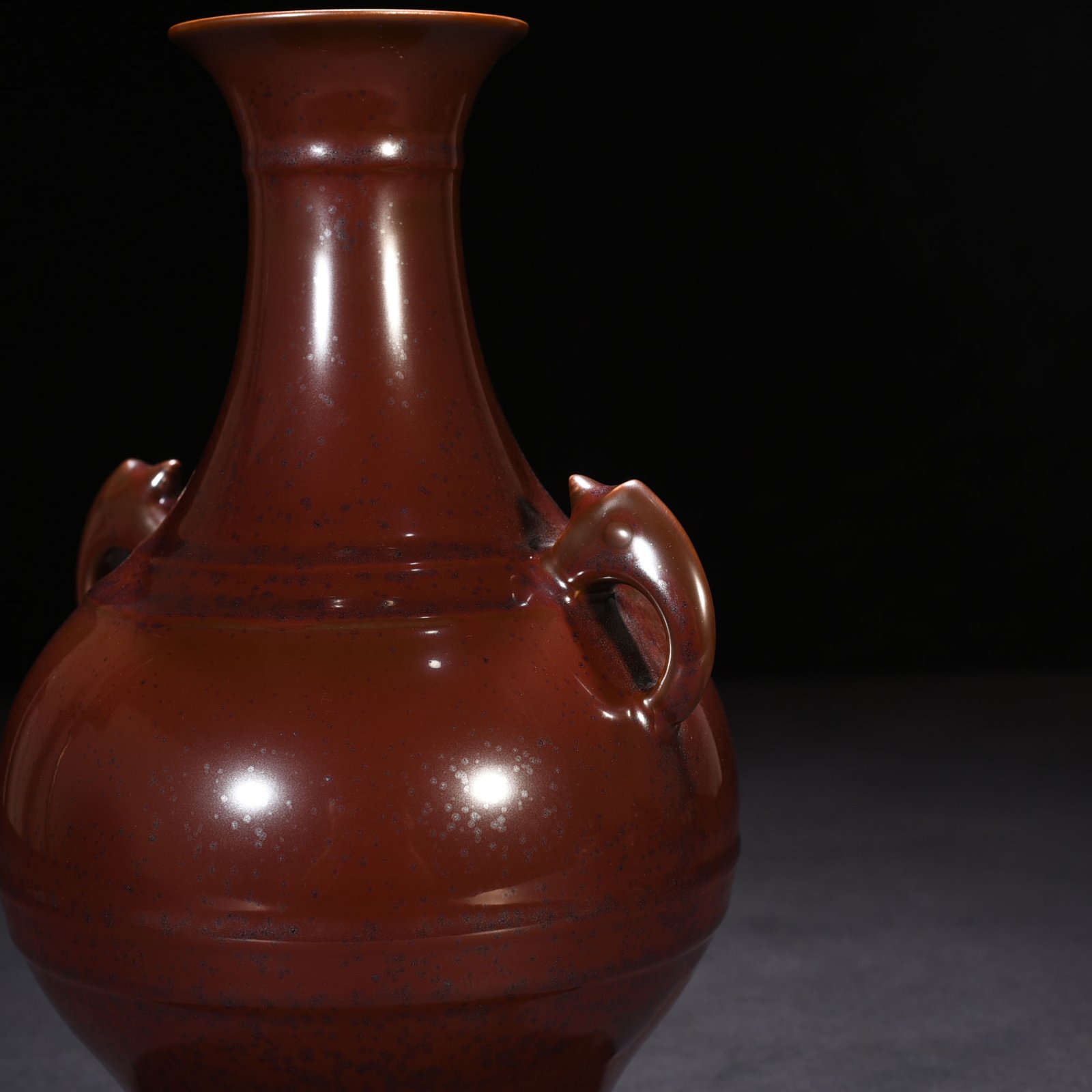 Qing Dynasty Qianlong Purple Gold Glazed Amphora
