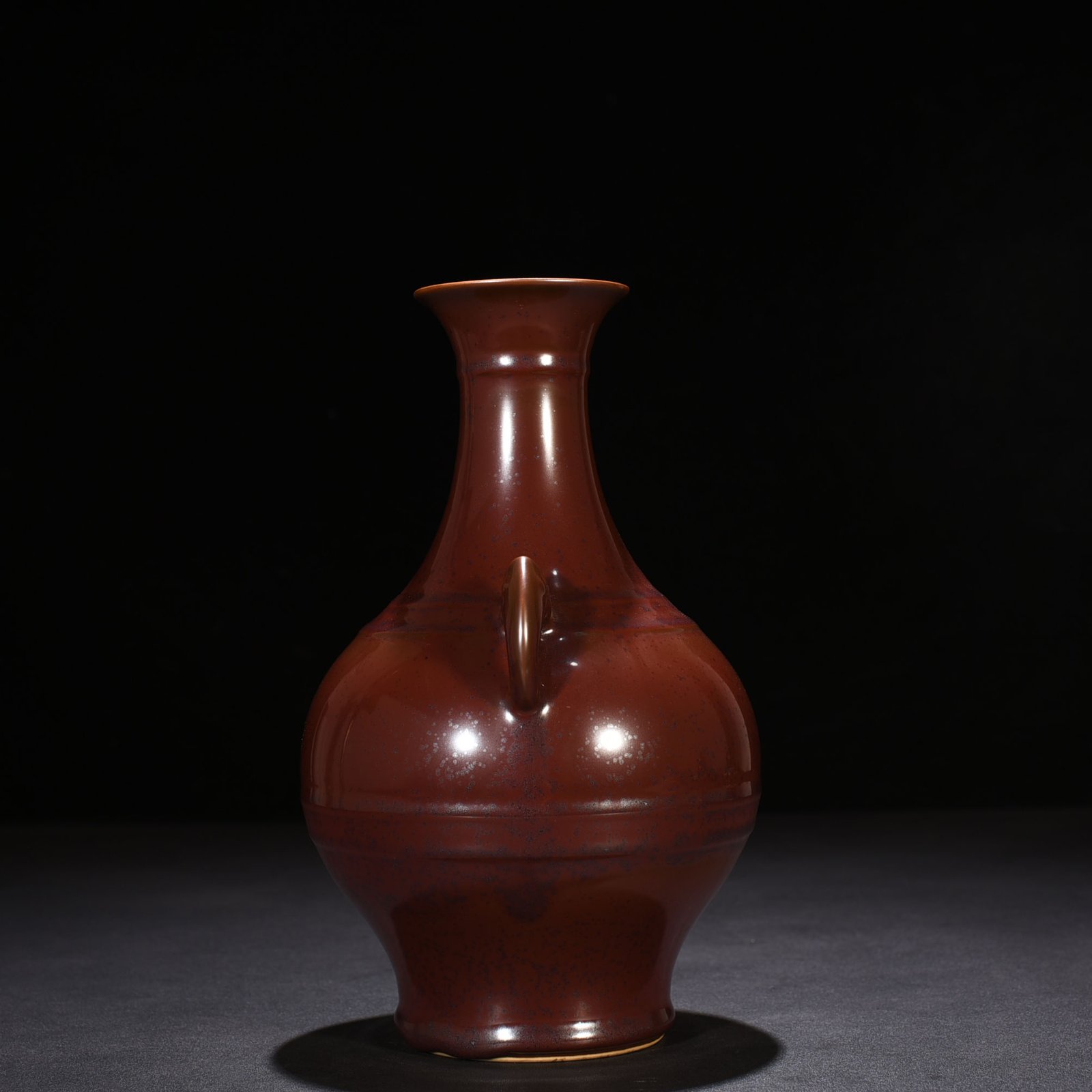 Qing Dynasty Qianlong Purple Gold Glazed Amphora