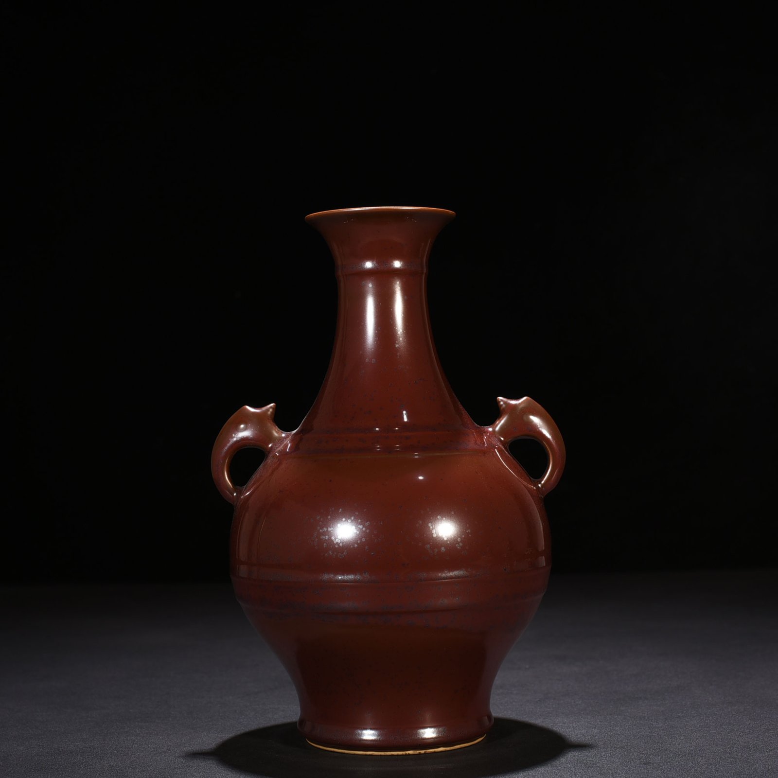 Qing Dynasty Qianlong Purple Gold Glazed Amphora