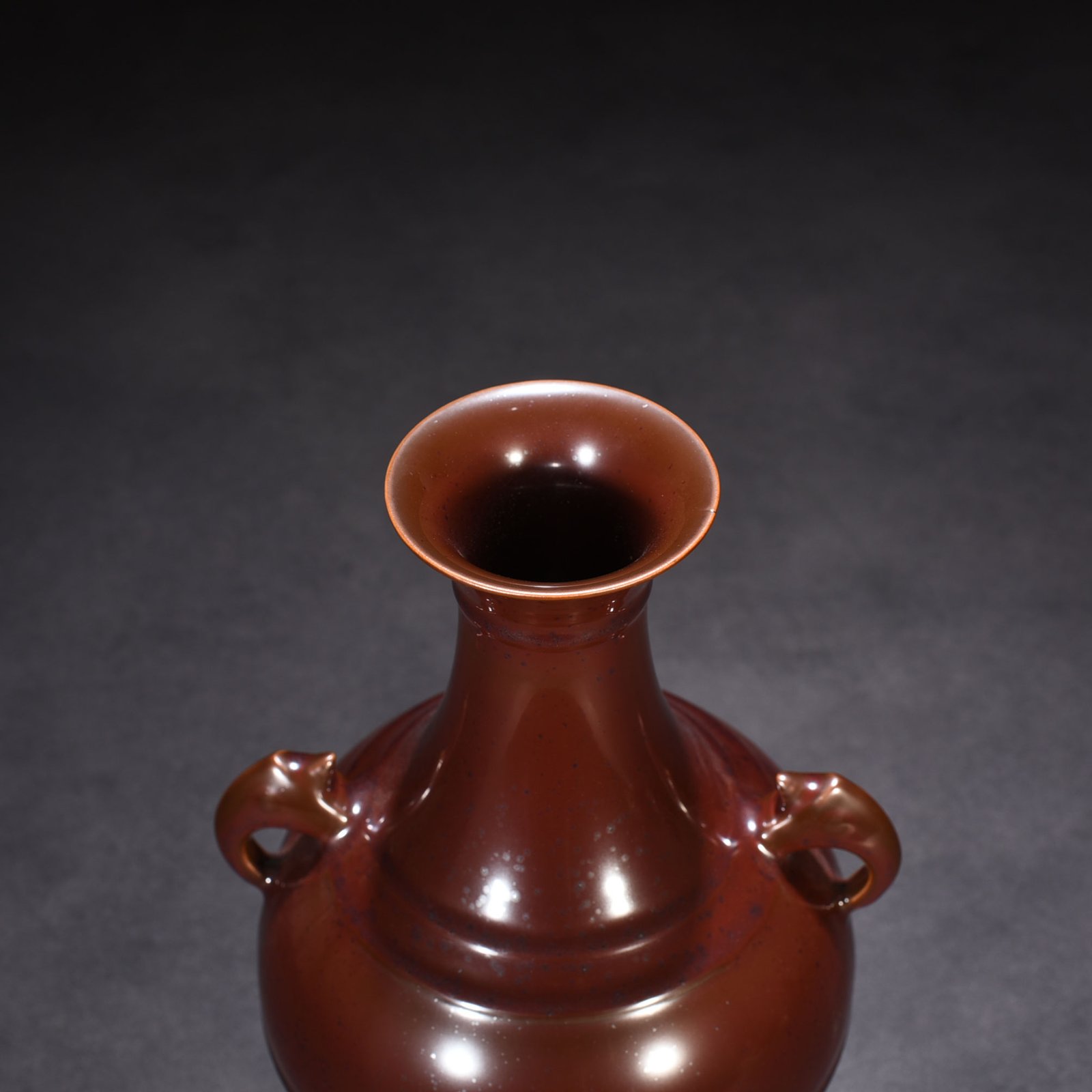 Qing Dynasty Qianlong Purple Gold Glazed Amphora