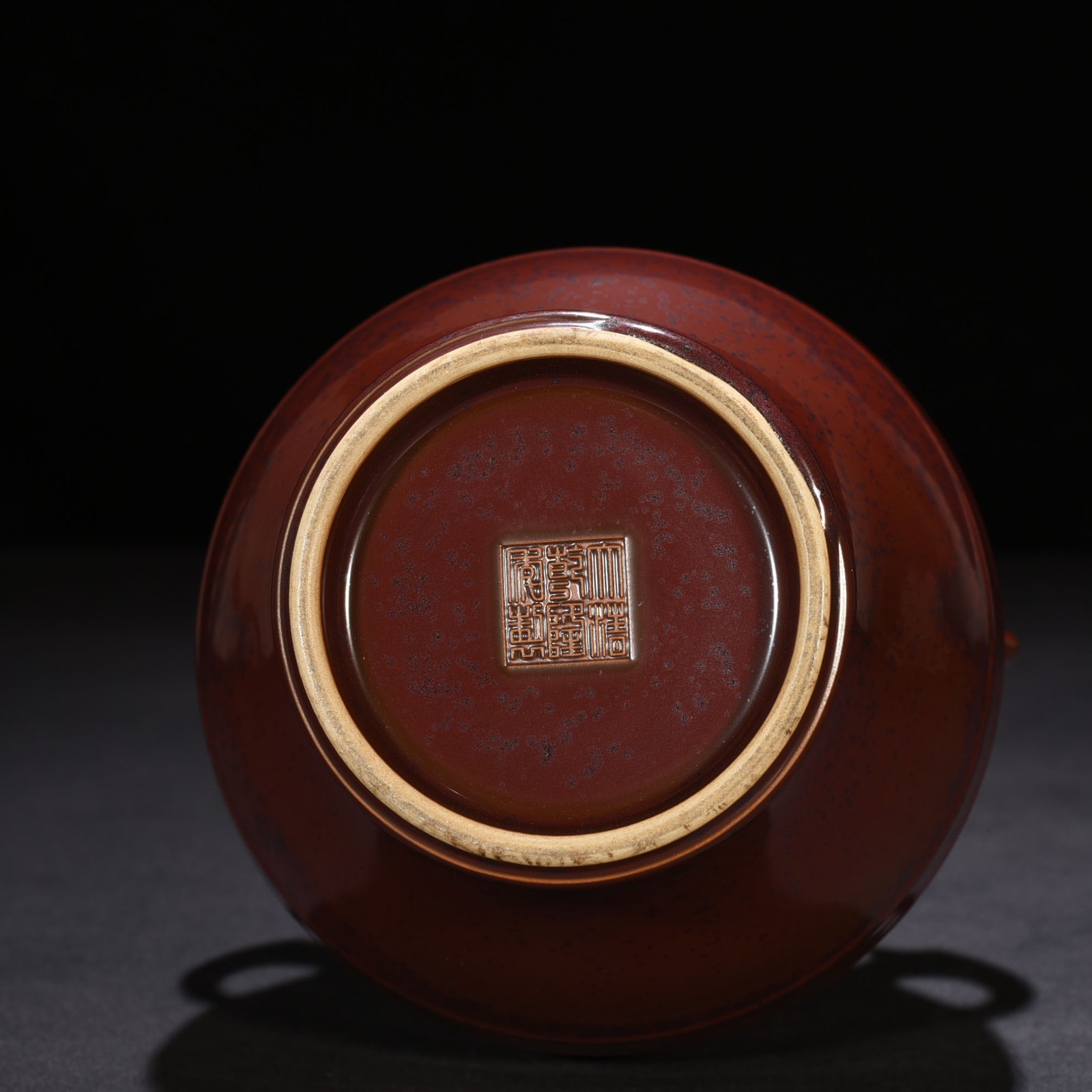 Qing Dynasty Qianlong Purple Gold Glazed Amphora