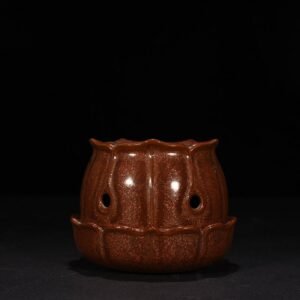 Qing Dynasty Qianlong Purple gold glaze fumigation furnace
