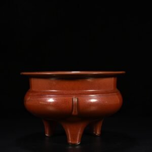 Qing Dynasty Qianlong Purple Gold Glaze Furnace