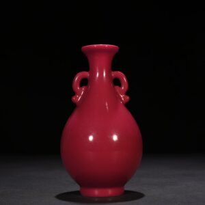 Qing Dynasty Qianlong rouge red glaze amphorae