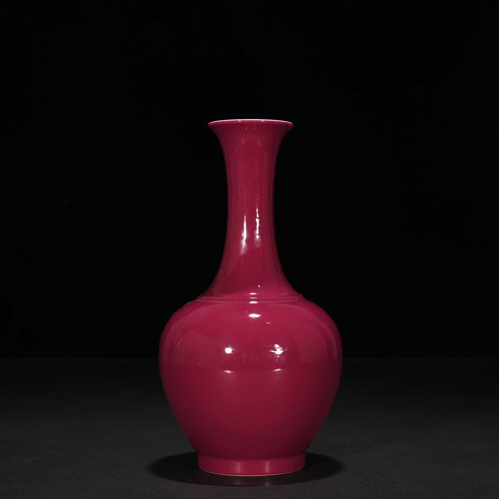 Qing Dynasty Qianlong rouge red glaze vase