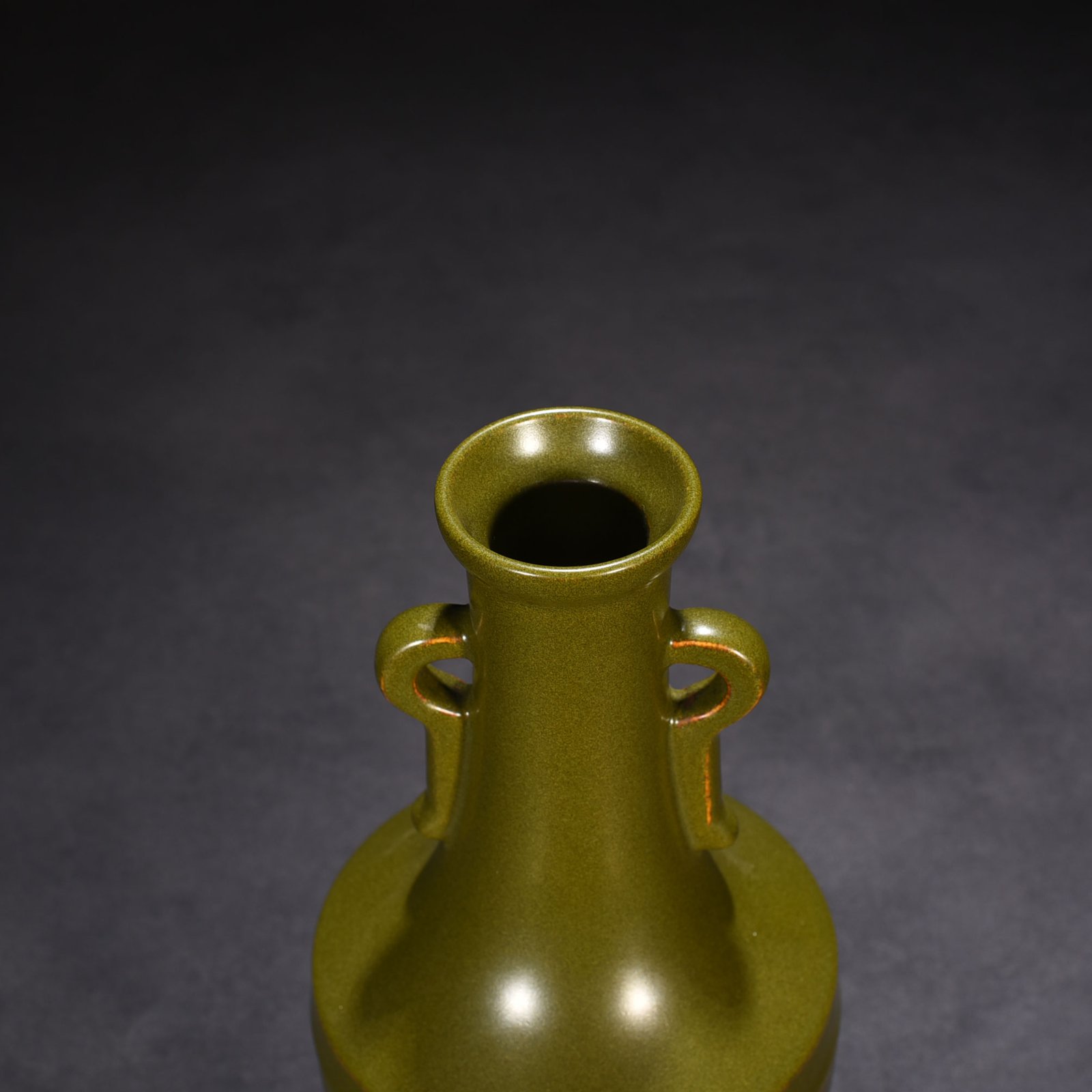 Qing Dynasty Qianlong tea powder-glazed amphorae