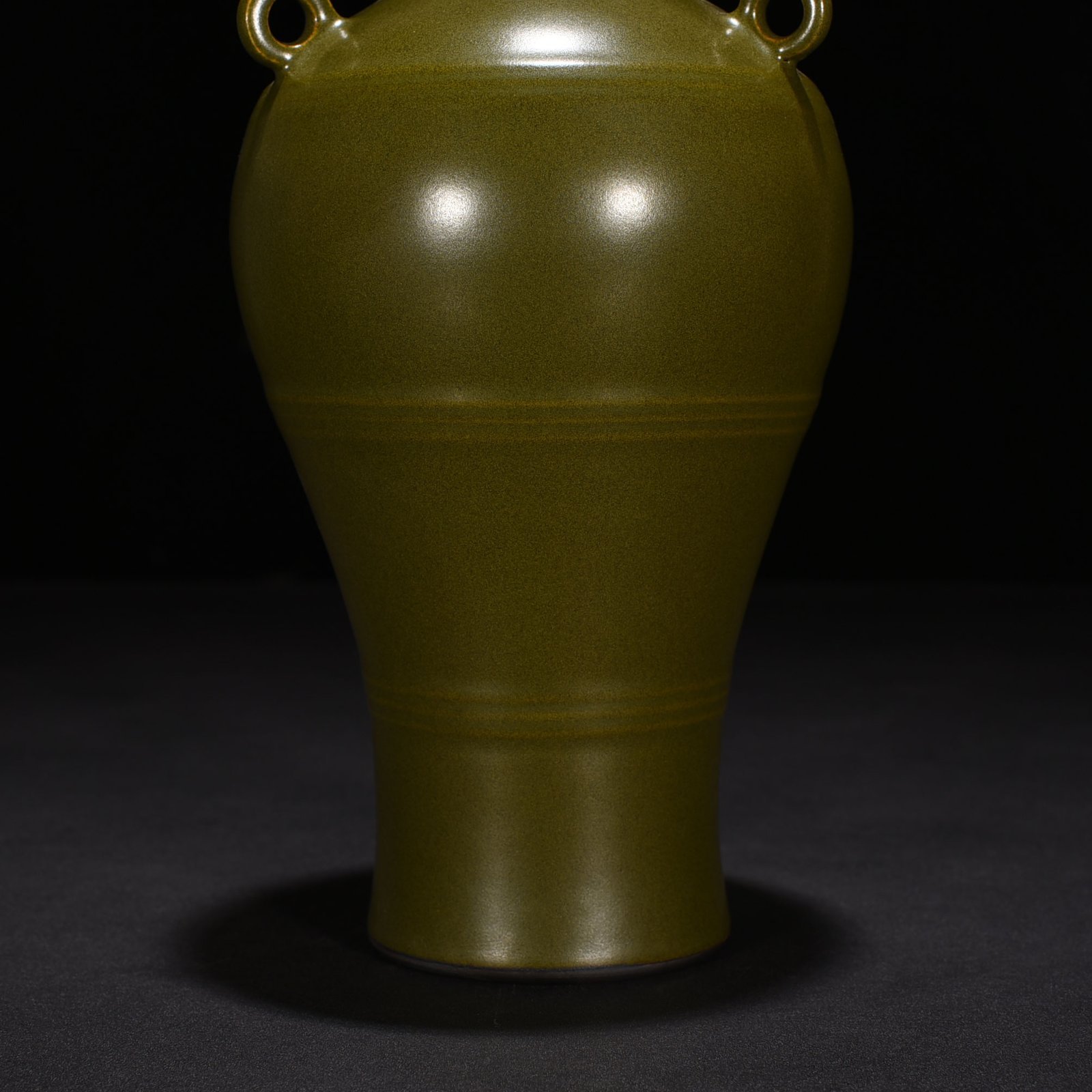Qing Dynasty Qianlong tea powder glaze three series plum vase