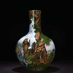 Qing Dynasty Qianlong Lang Shining's enamel Celestial Ball Vase