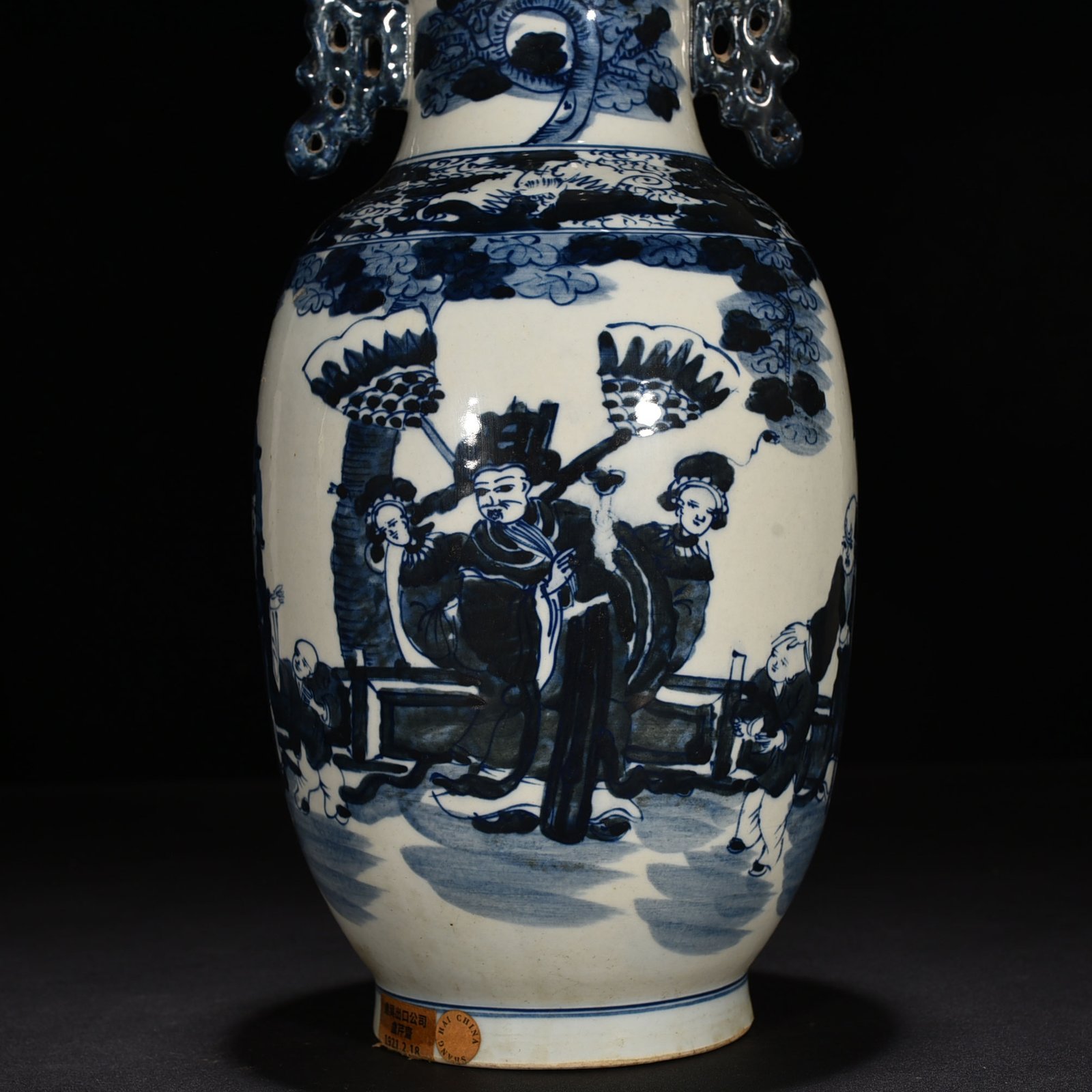 Qing Dynasty Qianlong blue and white three-star amphora