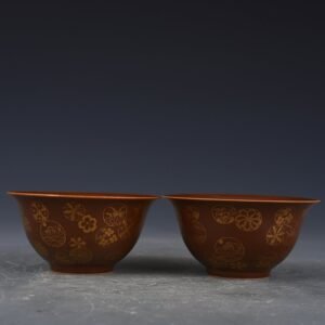 Qing Dynasty Kangxi Purple Gold Glazed Bowl